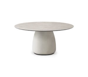 Table à manger ronde design Botero Keramik Round par Cattelan Italia, plateau céramique rond, disponible chez D-Style Interior
