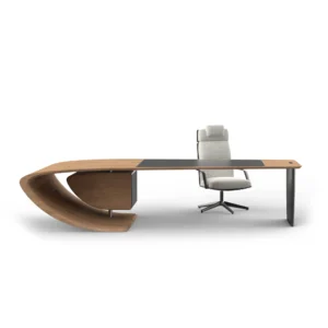 Type_7 Desk Bugatti Home – Bureau design haut de gamme en bois, cuir et aluminium disponible chez D-Style Interior