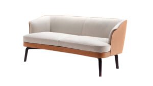 Canapé design haut de gamme Nivola par Poltrona Frau, coque moulée avec coussins plumes et pieds frêne, disponible chez D-Style Interior