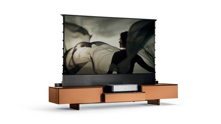 Meuble TV design haut de gamme Fidelio Leica – Poltrona Frau x Leica