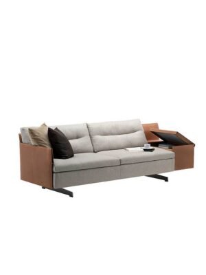 Canapé design haut de gamme GranTorino par Poltrona Frau, structure métal avec coussins plumes anatomiques, disponible chez D-Style Interior