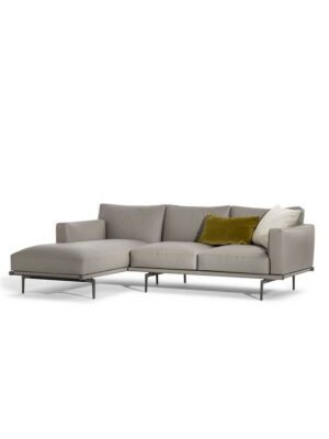 Canapé design haut de gamme Happy Jack par Poltrona Frau, base aluminium gainée cuir avec modularité inclinable, disponible chez D-Style Interior