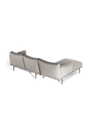 Canapé design haut de gamme Happy Jack par Poltrona Frau, base aluminium gainée cuir avec modularité inclinable, disponible chez D-Style Interior