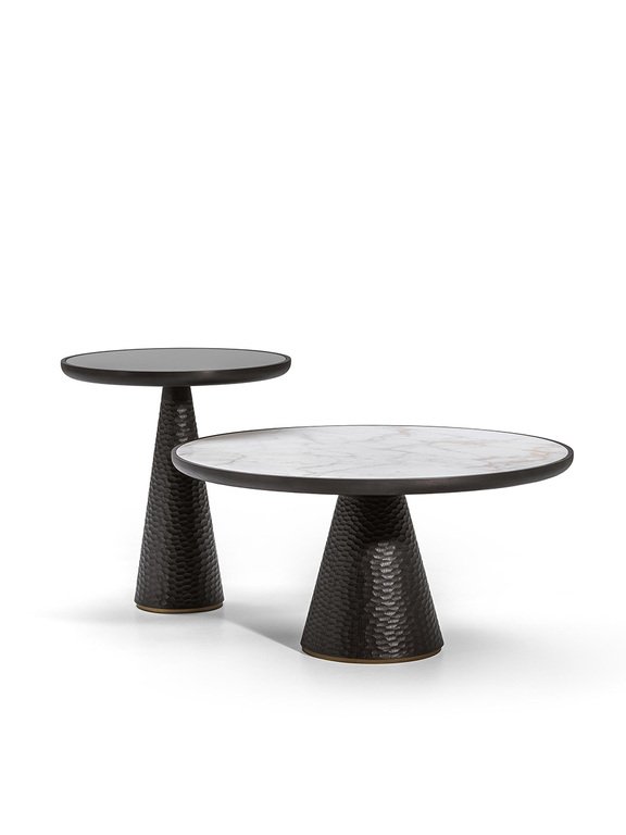 DUO | Table basse design haut de gamme avec piédestal – Poltrona Frau