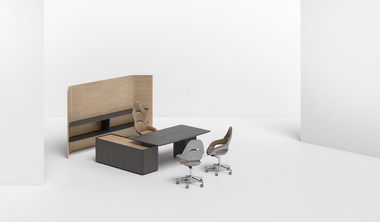 Trust | Bureaux design haut de gamme Regular Poltrona Frau par Lievore – Altherr – Park, design italien haut de gamme avec plateau en cuir Pelle Frau® ou Techno Wood, disponible chez D-Style Interior