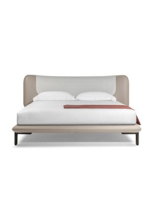 DUO Lit design haut de gamme par Poltrona Frau en cuir Pelle Frau® et bois massif, design italien disponible chez D-Style Interior