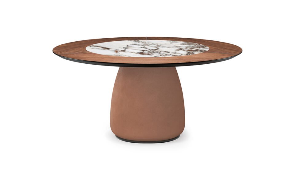 Table à manger ronde design Botero Ker-Wood Round – Cattelan Italia