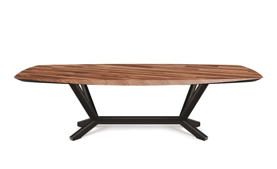 Planer Wood de Cattelan Italia allie bois noble et acier laqué dans un design sculptural et raffiné, symbole du savoir-faire artisanal italien. Disponible chez D-Style Interior.