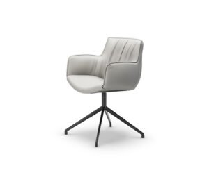 Rhonda Turn Fauteuil pivotant de Cattelan Italia : design raffiné, base en aluminium laqué et assise rembourrée pour un confort haut de gamme. Disponible chez D-Style Interior.