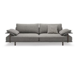HESTON Canapé design géométrique avec dossiers hauts et accoudoirs innovants en métal. Disponible chez D-Style Interior.