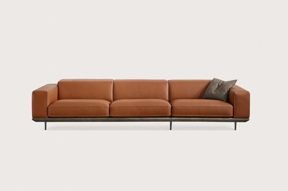 Denny canapé design haut de gamme en cuir par Gamma Arredamenti. Confort absolu, finitions artisanales et lignes élégantes. Disponible chez D-Style Interior.