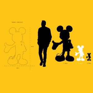 Mickey Cosmic Medium, Sculpture design haut de gamme Leblon Delienne, résine peinte à la main, disponible chez D-Style Interior