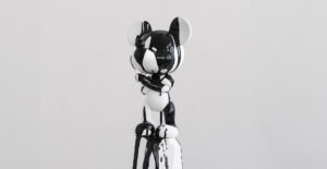 Mickey Flow – Large, Sculpture design haut de gamme Leblon Delienne, résine peinte à la main, solide et fluide, disponible chez D-Style Interior