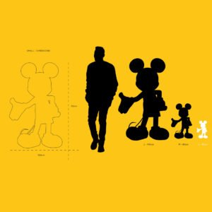 Mickey Kolor Small, Sculpture design haut de gamme Leblon Delienne, colorée et iconique, peinture à la main. Disponible chez D-Style Interior