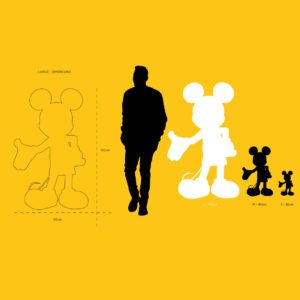 Mickey Welcome Large, Sculpture design haut de gamme grandeur nature Leblon Delienne, résine peinte à la main, disponible chez D-Style Interior