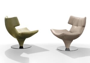 HARLEY fauteuil de Gamma Arredamenti, pivotant et ergonomique. Cuir haut de gamme, piqûres élégantes et confort absolu. Disponible chez D-Style Interior.